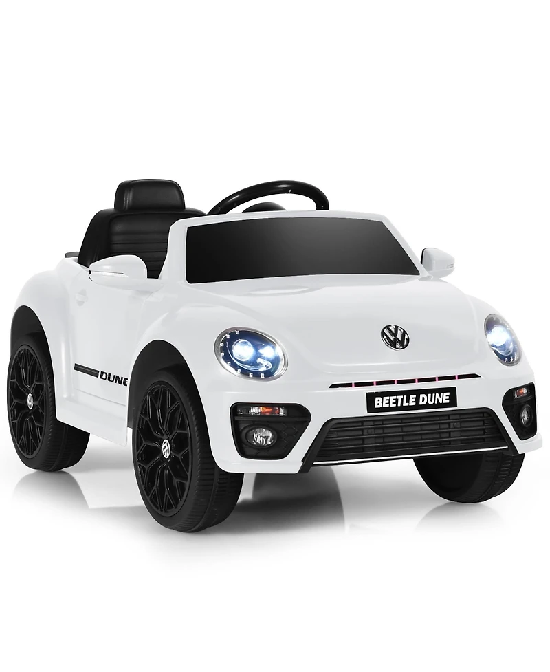 Costway 12V Kids Ride On Car Licensed Volkswagen Beetle w/ Remote Control & Music White