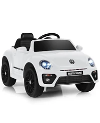 Costway 12V Kids Ride On Car Licensed Volkswagen Beetle w/ Remote Control & Music White