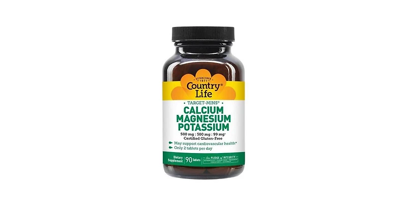 Country Life Cal-Mag-Potassium Target-Mins, 90 Tabs