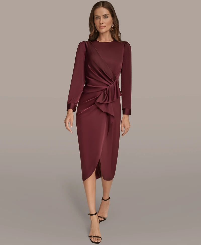 Donna Karan New York Women's Ruched Midi Dress