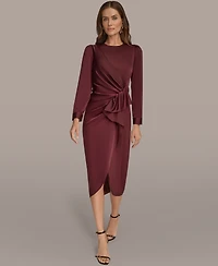Donna Karan New York Women's Ruched Midi Dress