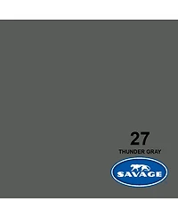 Savage Widetone Seamless Background Paper, 107" wide x 36' Thunder Gray, #27