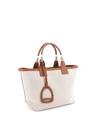 Pre-Owned Hermes 28 Sac Steeple Tote Toile with Leather