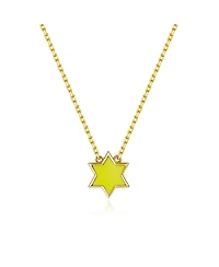 Anna Zuckerman Petit Star of David Necklace in Yellow