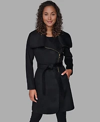 Karl Lagerfeld Paris Women's Asymmetrical Wrap Coat