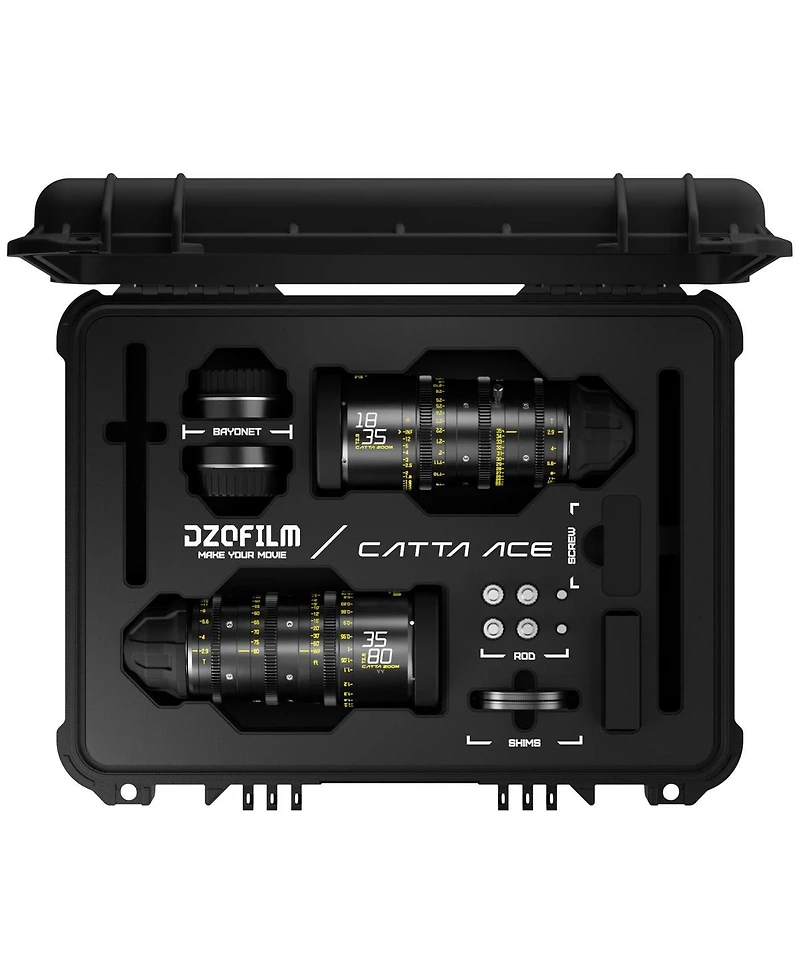 Dzofilm Catta Ace 18-35mm and 35-80mm T2.9 Cine Lens Bundle for Pl Mount and Canon Ef, Black