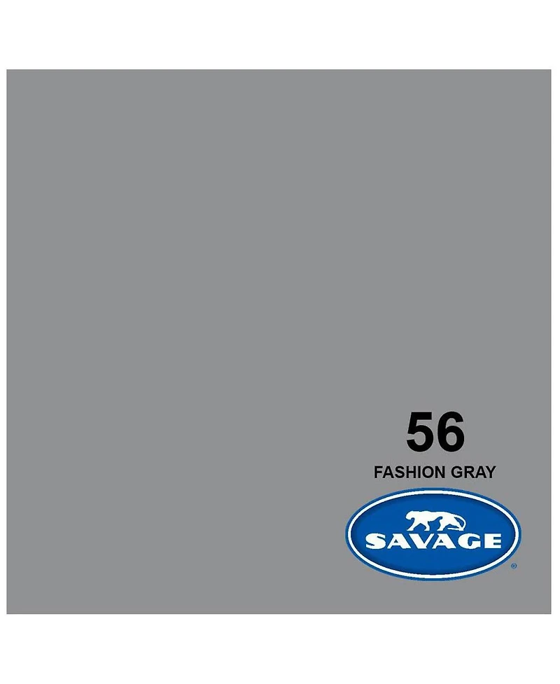 Savage 2 Pack Widetone Seamless Background Paper, 86" wide x 36' Fashion Gray, #56 - With Microfiber Cleaning Cloth
