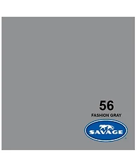 Savage 2 Pack Widetone Seamless Background Paper, 86" wide x 36' Fashion Gray, #56 - With Microfiber Cleaning Cloth