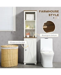 Slickblue Bathroom Cabinet for Small Spaces with Waterproof Finish and Shelves