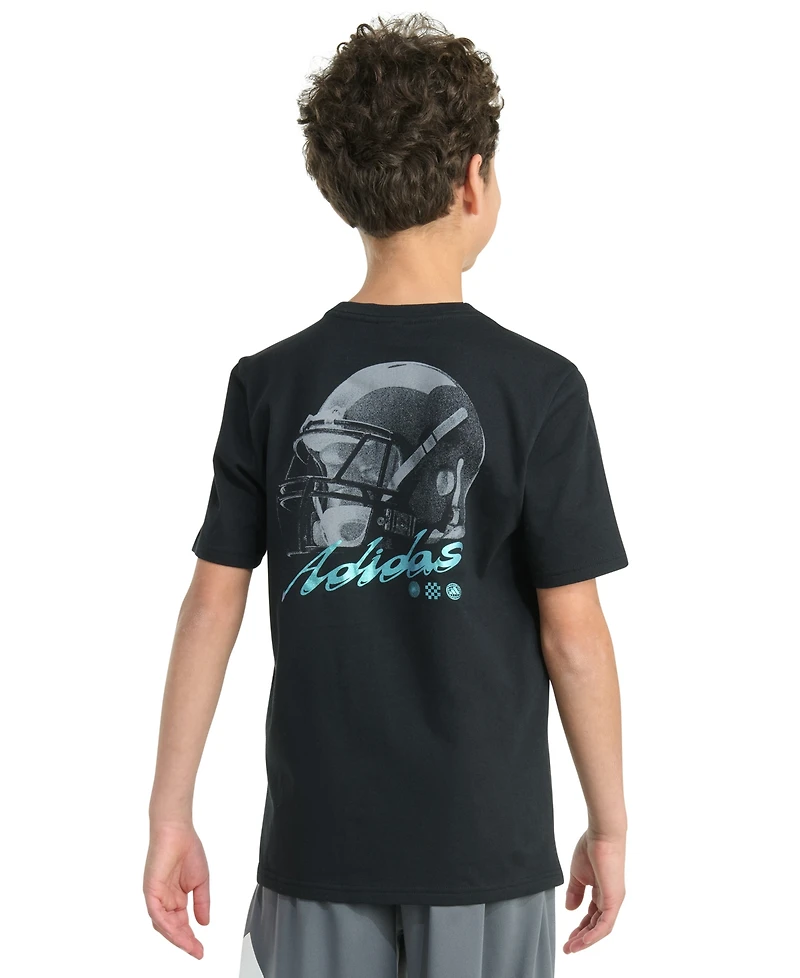 Adidas Big Boys Short Sleeve Football Helmet T-Shirt