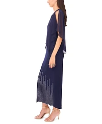 Msk Women's Cold Shoulder Overlay Maxi Dress