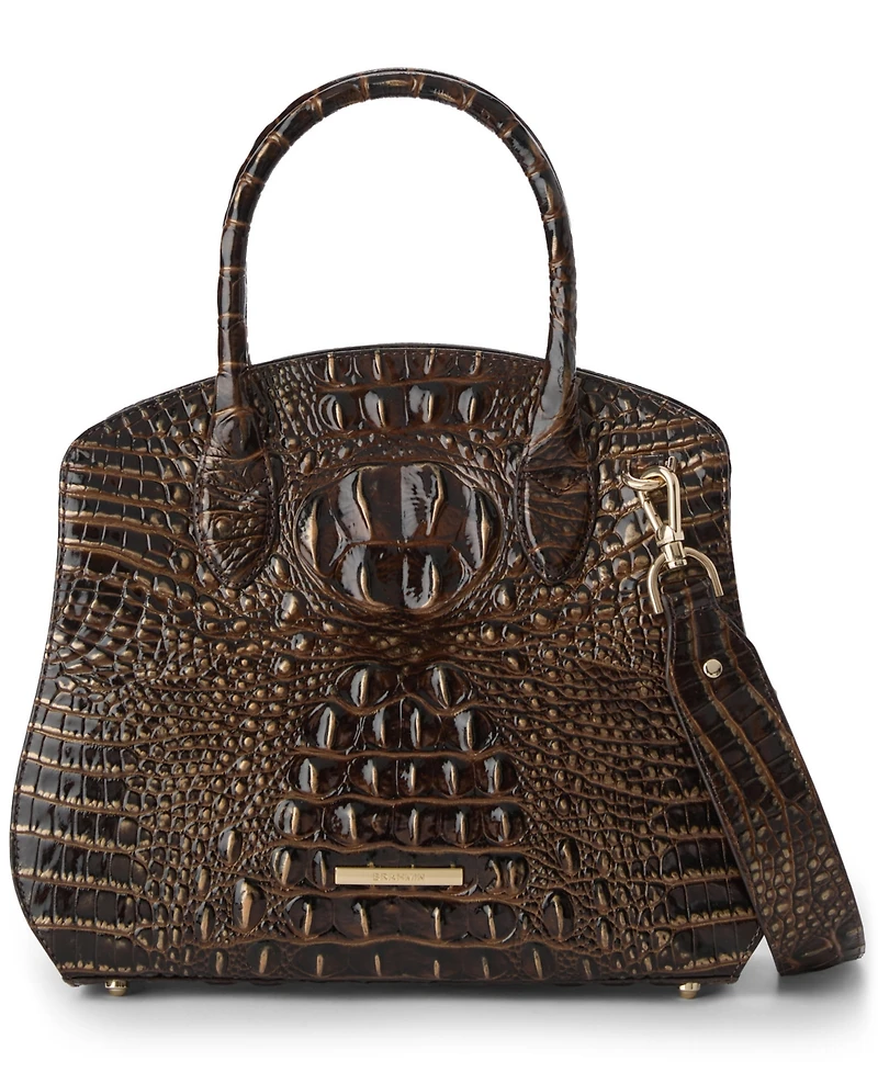 Brahmin Rosetta Melbourne Medium Leather Satchel Bag