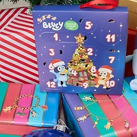 Bluey Charm Jewelry Advent Set with Necklace and Bracelet Chains Interchangable Charms