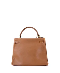 Pre-Owned Hermes Kelly 28 Handbag Brown Courchevel with Gold Hardware