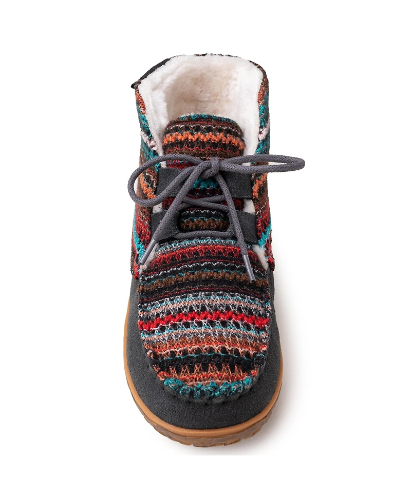 Minnetonka Women's Torrey Lace-up Slipper Booties