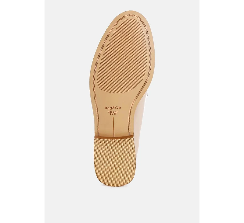 Corleone Pleather Stacked Heel Loafers Women