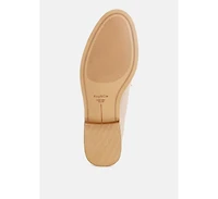 Corleone Pleather Stacked Heel Loafers Women