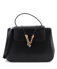 Pre-Owned Versace Medium Virtus Top Handle Bag Leather