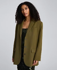 Kenneth Cole Women's Three-Button Boyfriend Blazer Jacket