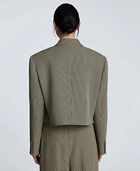 Kenneth Cole Women's Houndstooth Cropped Jacket