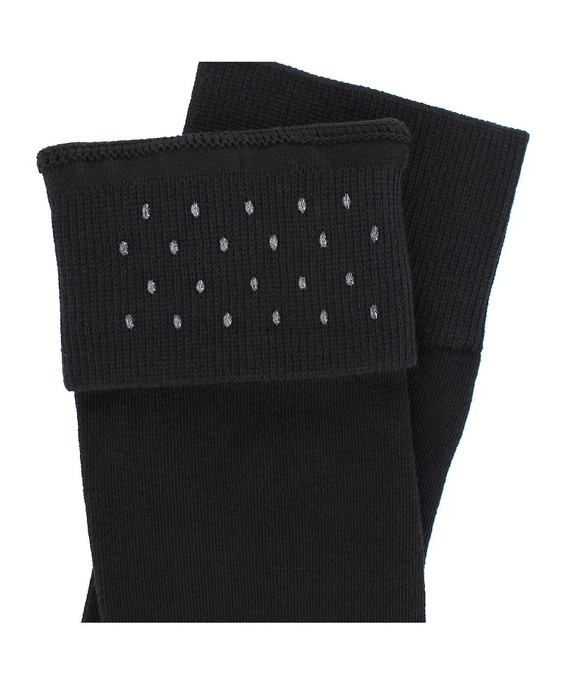Trafalgar Men's Pierre Polka Dot Mid-Calf Pima Cotton Socks (1 Pair)