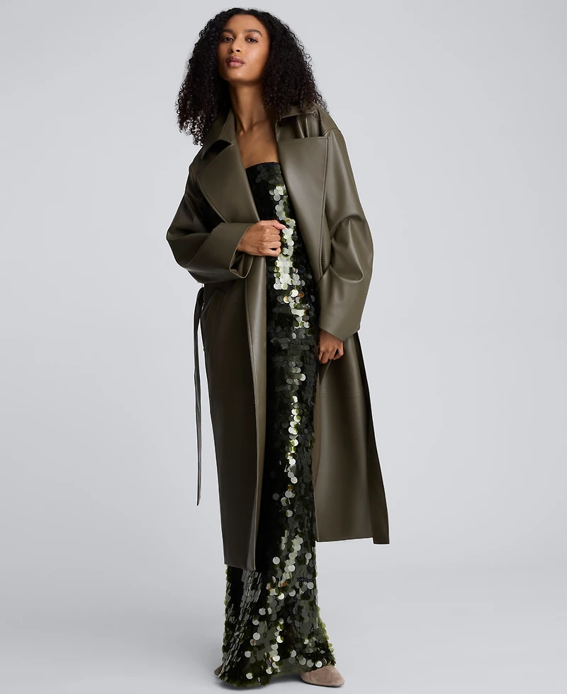 Kenneth Cole Women's Belted Trench Jacket