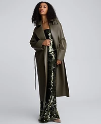 Kenneth Cole Women's Belted Trench Jacket