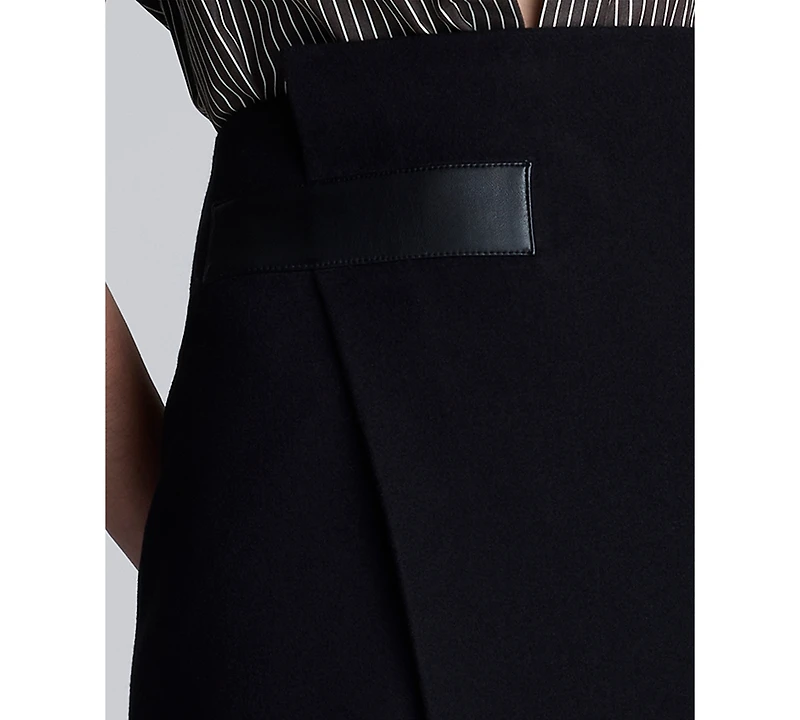 Kenneth Cole Women's Center Front Slit Midi Skirt
