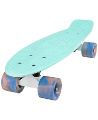Cal 7 22 Inch Mini Cruiser Skateboard - Oceanic with Swirl Wheels