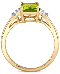 Macy's Peridot (1-3/4 ct. t.w.) & Diamond (1/8 ct. t.w.) Ring in 14k Yellow Gold