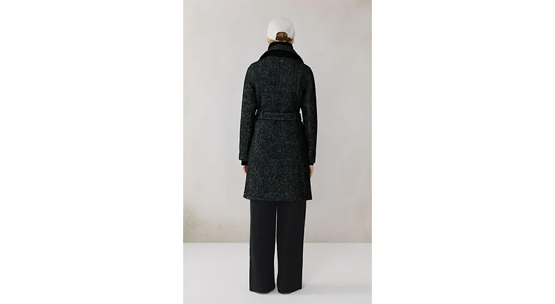 Soia & Kyo Women's Fabianne-h Wool Trench Coat with Bib