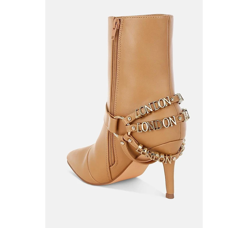 Nicene Harness Detail Stiletto Boots Women