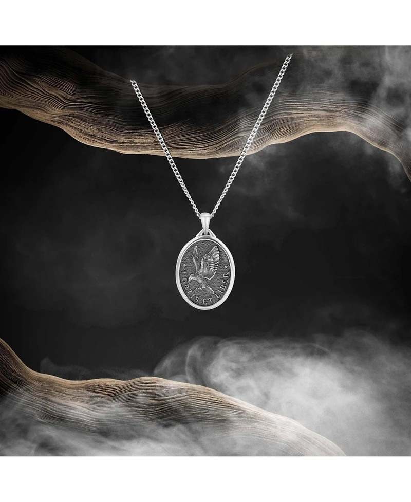 Vincero Mens Necklace, Built Different Collection, The Eagle Pendant- Sterling Silver, 21” Chain