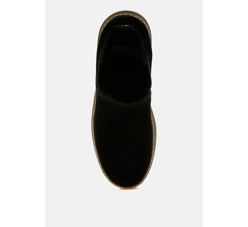 Vostok Suede Chunky Chelsea Boots Women