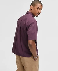 Mode of One Men's Relaxed-Fit Patch Pocket Short-Sleeve Shirt, Macy's Exclusive