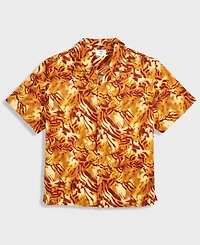 Mode of One Men's Relaxed-Fit Zebra Camp Shirt, Macy's Exclusive