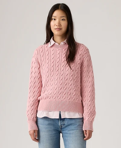 Levi's Women's Boyfriend Cable Crewneck Sweater