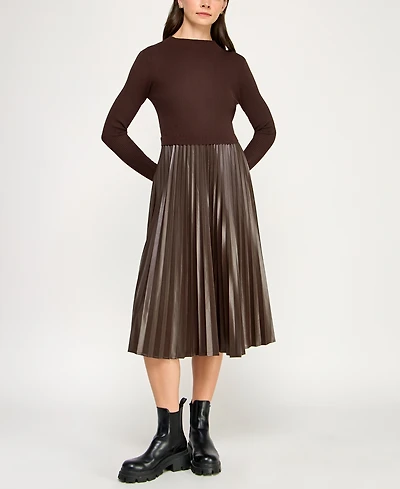 Invitee Juniors' Mock Neck Sweater Midi Dress