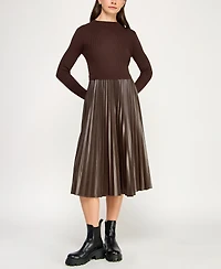 Invitee Juniors' Mock Neck Sweater Midi Dress