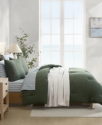 Nautica Herringbone Jacquard Chenille Solid -Pc. Comforter Set