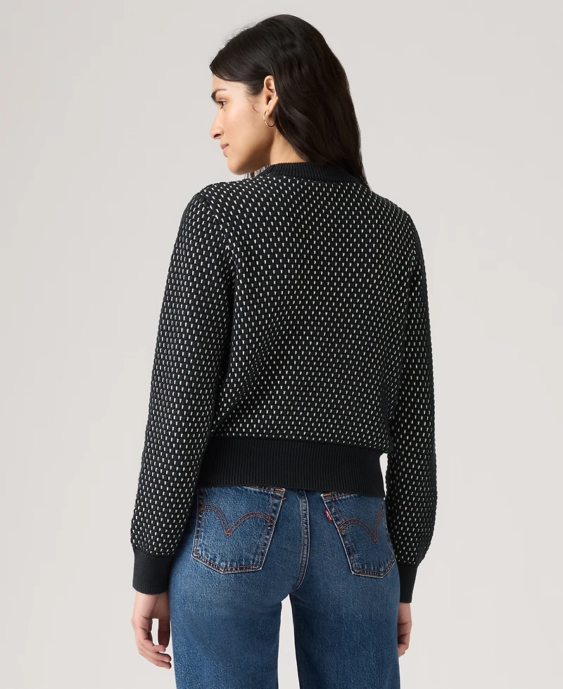 Levi's Women's Snowflake Crewneck Long Sleeve Sweater