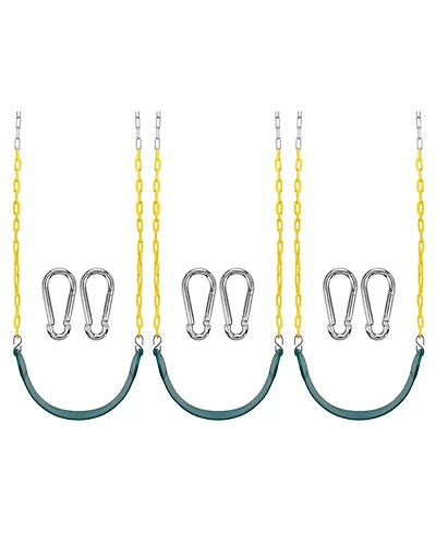 Sorbus 3 Pack 68" Chain Heavy Duty Swing Seat with Snap Hooks - Playground Swing Supports 220lb for Kids Outdoor Play