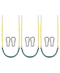 Sorbus 3 Pack 68" Chain Heavy Duty Swing Seat with Snap Hooks - Playground Swing Supports 220lb for Kids Outdoor Play