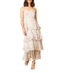 Oasis Women's Tiered Spaghetti Strap Maxi Dress