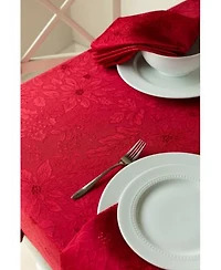 Benson Mills Poinsettia Foliage Raised Jacquard Table Linen Collection