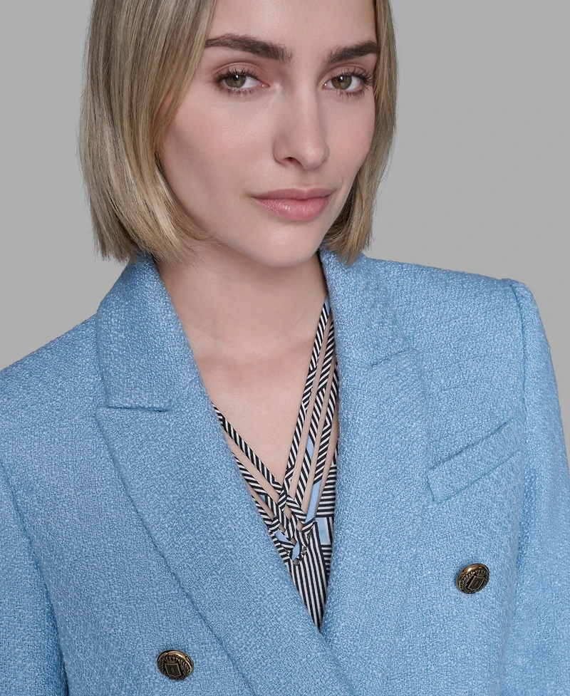 Karl Lagerfeld Paris Women's Cropped Long Sleeves Jacket