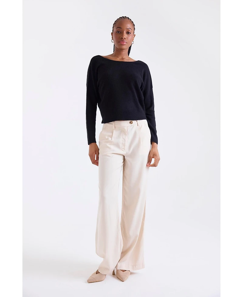 1982 Women's Leyla Low Back Cashmere Sweater
