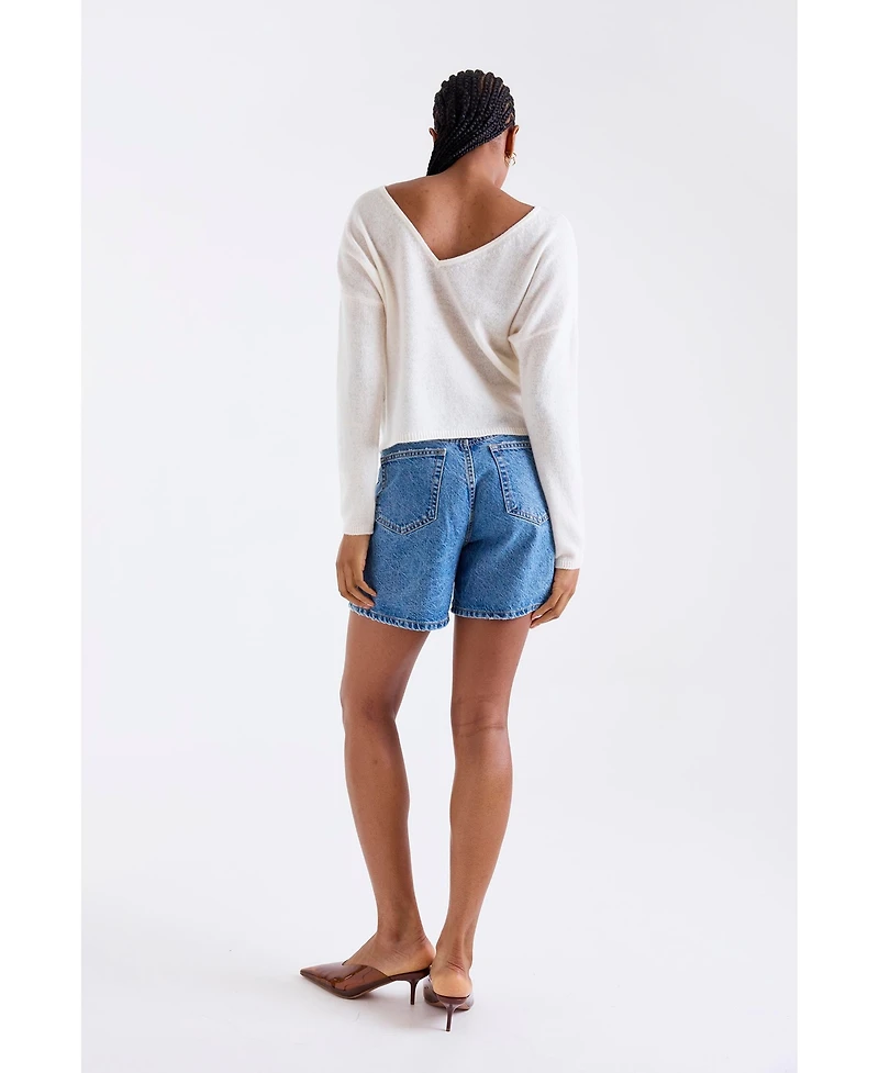 1982 Women's Leyla Low Back Cashmere Sweater