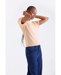 1982 Women's Esme Short Sleeve Crew Neck Cashmere Top