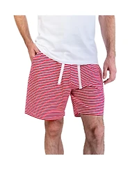Sant and Abel Men's Red Stripe Jersey Sleep Shorts